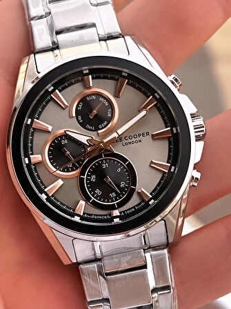 Lee Cooper Premium NişanVe Damatlara Özel 2 Yıl Garantili 5 Atm Erkek Kol Saati+Bileklik E.08249.360