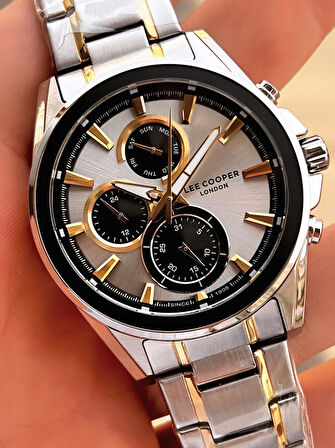 Lee Cooper Premium Nişan Ve Damatlara Özel 2 Yıl Garantili 5 Atm Erkek Kol Saati+Bileklik E08249.230