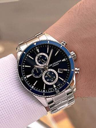 Lee Cooper İtalyan Tasarım Bileklik Hediyeli 2 Yıl Garantili 5 Atm Erkek Kol Saati ELC.08326.390