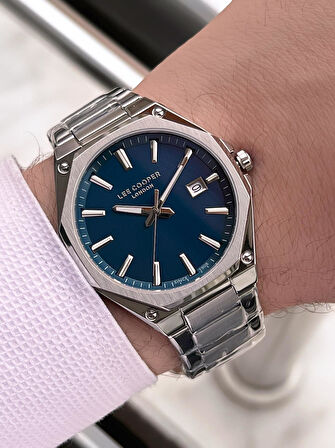 Lee Cooper İtalyan Tasarım Bileklik Hediyeli 2 Yıl Garantili 5 Atm Erkek Kol Saati ELC.08252.390