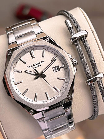 Lee Cooper İtalyan Tasarım Bileklik Hediyeli 2 Yıl Garantili 5 Atm Erkek Kol Saati ELC.08252.330