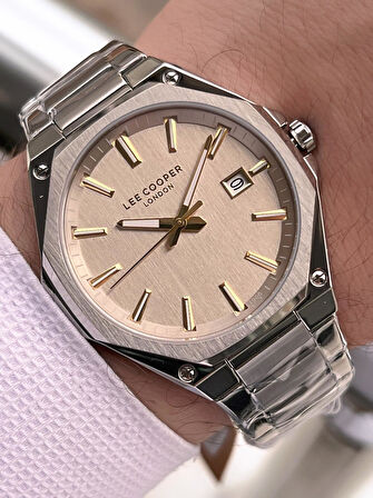 Lee Cooper İtalyan Tasarım Bileklik Hediyeli 2 Yıl Garantili 5 Atm Erkek Kol Saati ELC.08252.360