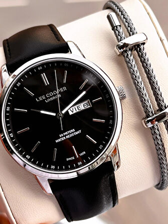 Lee Cooper İtalyan Tasarım Bileklik Hediyeli 2 Yıl Garantili 5 Atm Erkek Kol Saati ELC.08235.331