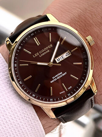 Lee Cooper İtalyan Tasarım Bileklik Hediyeli 2 Yıl Garantili 5 Atm Erkek Kol Saati ELC.08235.142