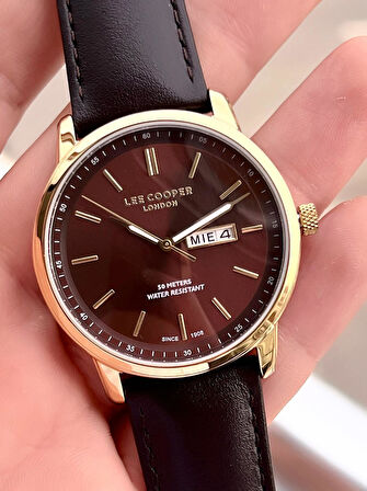 Lee Cooper İtalyan Tasarım Bileklik Hediyeli 2 Yıl Garantili 5 Atm Erkek Kol Saati ELC.08235.142