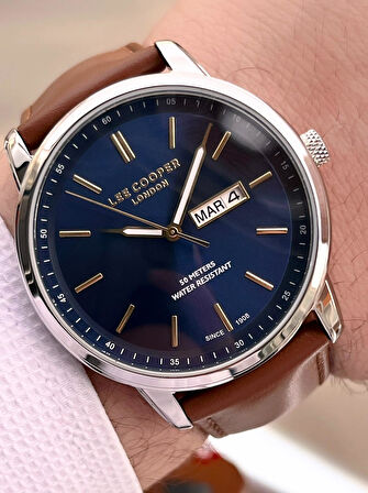 Lee Cooper İtalyan Tasarım Bileklik Hediyeli 2 Yıl Garantili 5 Atm Erkek Kol Saati ELC.08235.394