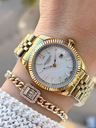 Lee Cooper Çelik Kordonlu 3 Atm Suya Dayanıklı 2 Yıl Garantili Kadın Kol Saati BC.08210.120