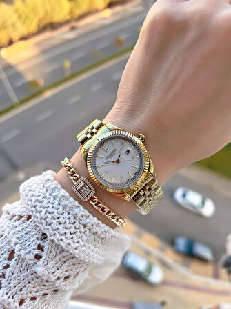 Lee Cooper Çelik Kordonlu 3 Atm Suya Dayanıklı 2 Yıl Garantili Kadın Kol Saati BC.08210.120