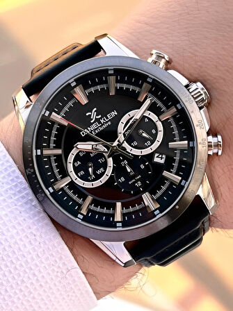 Daniel Klein Deri Kordon İç Kadran Fonksiyonları Aktif 3 Atm Suya Dayanıklı Erkek Kol Saati E14006-1