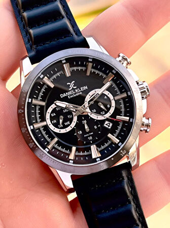 Daniel Klein Deri Kordon İç Kadran Fonksiyonları Aktif 3 Atm Suya Dayanıklı Erkek Kol Saati E14006-1