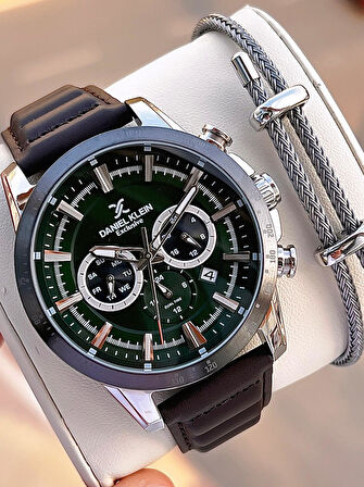 Daniel Klein Deri Kordon İç Kadran Fonksiyonları Aktif 3 Atm Suya Dayanıklı Erkek Kol Saati E14006-4