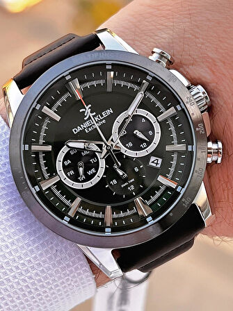 Daniel Klein Deri Kordon İç Kadran Fonksiyonları Aktif 3 Atm Suya Dayanıklı Erkek Kol Saati E14006-4