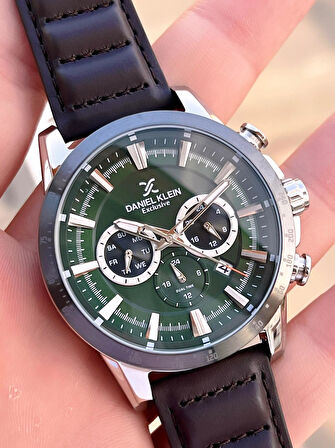 Daniel Klein Deri Kordon İç Kadran Fonksiyonları Aktif 3 Atm Suya Dayanıklı Erkek Kol Saati E14006-4