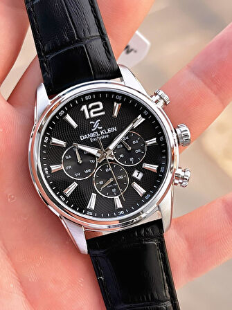 Daniel Klein Deri Kordon İç Kadran Fonksiyonları Aktif 3 Atm Suya Dayanıklı Erkek Kol Saati E14063-1