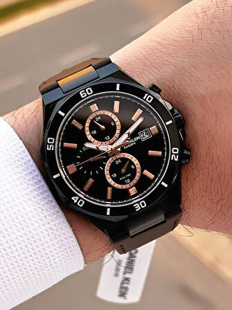 Daniel Klein Deri Kordon İç Kadran Fonksiyonları Aktif 3 Atm Suya Dayanıklı Erkek Kol Saati E140003-1