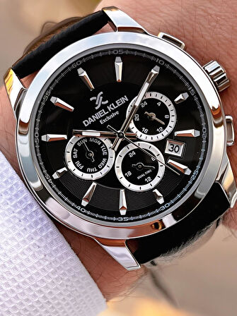 Daniel Klein Deri Kordon İç Kadran Fonksiyonları Aktif 3 Atm Suya Dayanıklı Erkek Kol Saati E140032-2
