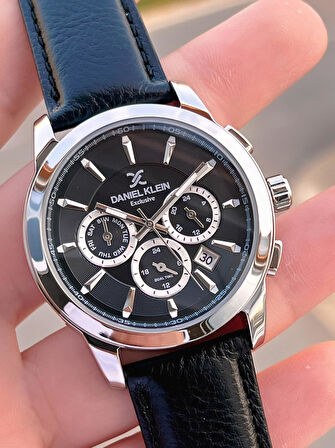 Daniel Klein Deri Kordon İç Kadran Fonksiyonları Aktif 3 Atm Suya Dayanıklı Erkek Kol Saati E140032-2