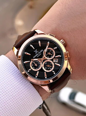 Daniel Klein Deri Kordon İç Kadran Fonksiyonları Aktif 3 Atm Suya Dayanıklı Erkek Kol Saati E140032-5