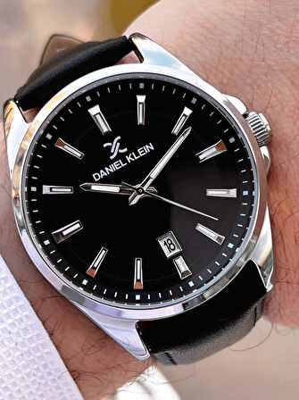 Daniel Klein Deri Kordon Takvimli Kadran 2 Yıl Garantili 3 Atm Dayanıklı Erkek Kol Saati E140036-2