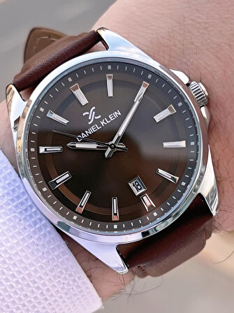 Daniel Klein Deri Kordon Takvimli Kadran 2 Yıl Garantili 3 Atm Dayanıklı Erkek Kol Saati E140036-4