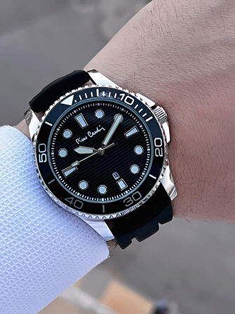 Pierre Cardin Silikon Kordon 2 Yıl Garantili 3 Atm Suya Dayanıklı Erkek Kol Saati PP.800311F01