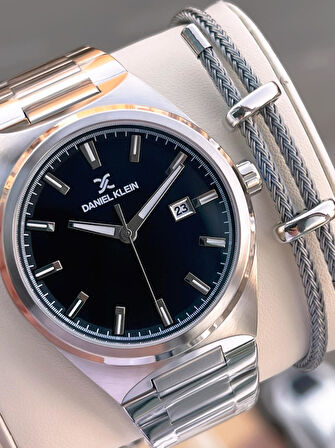 Daniel Klein İtalyan Tasarım Bileklik Hediyeli 2 Yıl Garantili 3 Atm Erkek Kol Saati ES.13861-2