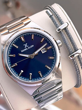 Daniel Klein İtalyan Tasarım Bileklik Hediyeli 2 Yıl Garantili 3 Atm Erkek Kol Saati ES.13861-3