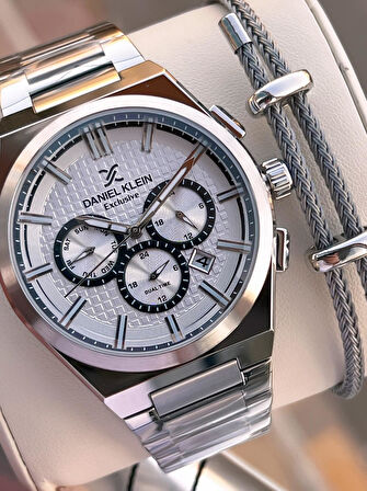 Daniel Klein İtalyan Tasarım Bileklik Hediyeli 2 Yıl Garantili Suya Dayanıklı Erkek Kol Saati XY.3