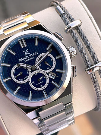 Daniel Klein İtalyan Tasarım Bileklik Hediyeli 2 Yıl Garantili Suya Dayanıklı Erkek Kol Saati XY.4