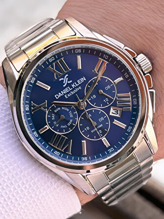 Daniel Klein Roma Rakamlı İç Kadran Fonksiyonları Aktif 2 Yıl Garantili Erkek Kol Saati EDK.14222.2