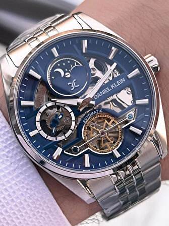 Daniel Klein Otomatik Mekanizma Mehtap Ve Güneş Kadranlı 2 Yıl Garantili Erkek Kol Saati OTM.14266.4