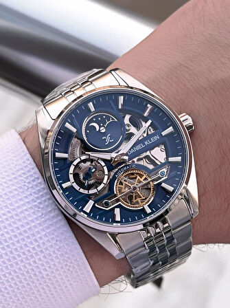 Daniel Klein Otomatik Mekanizma Mehtap Ve Güneş Kadranlı 2 Yıl Garantili Erkek Kol Saati OTM.14266.4