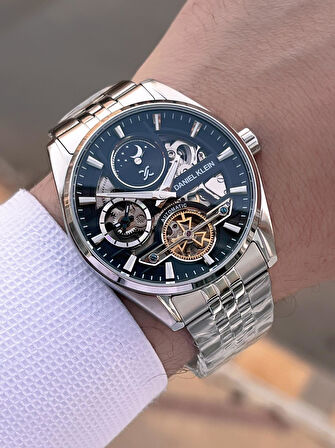 Daniel Klein Otomatik Mekanizma Mehtap Ve Güneş Kadranlı 2 Yıl Garantili Erkek Kol Saati OTM.14266.2