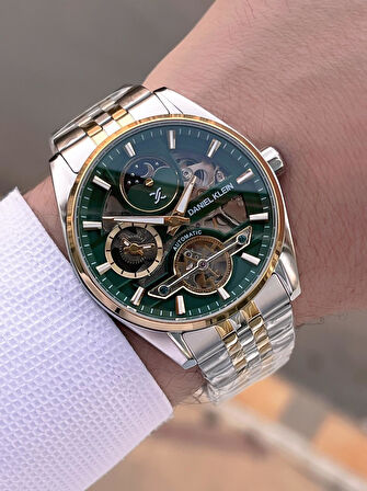 Daniel Klein Otomatik Mekanizma Mehtap Ve Güneş Kadranlı 2 Yıl Garantili Erkek Kol Saati OTM.14266.3