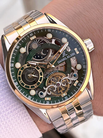 Daniel Klein Otomatik Mekanizma Mehtap Ve Güneş Kadranlı 2 Yıl Garantili Erkek Kol Saati OTM.13855.6