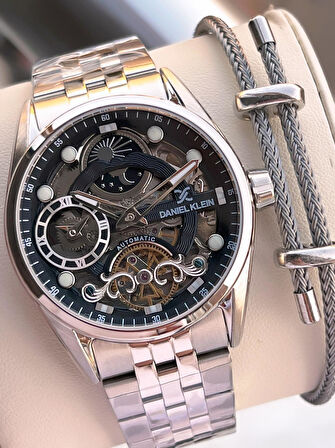 Daniel Klein Otomatik Mekanizma Mehtap Ve Güneş Kadranlı 2 Yıl Garantili Erkek Kol Saati OTM.13855.2