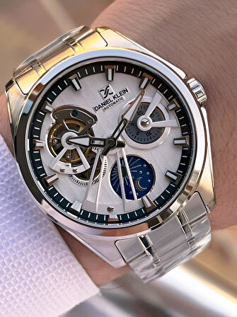 Daniel Klein Otomatik Mekanizma Mehtap Ve Güneş Kadranlı 2 Yıl Garantili Erkek Kol Saati OTM.14048.1