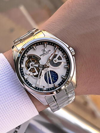 Daniel Klein Otomatik Mekanizma Mehtap Ve Güneş Kadranlı 2 Yıl Garantili Erkek Kol Saati OTM.14048.1