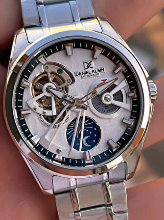 Daniel Klein Otomatik Mekanizma Mehtap Ve Güneş Kadranlı 2 Yıl Garantili Erkek Kol Saati OTM.14048.1