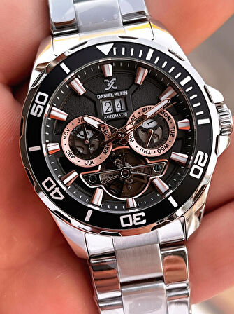 Daniel Klein Otomatik Mekanizma Mehtap Ve Güneş Kadranlı 2 Yıl Garantili Erkek Kol Saati OTM.13754.5