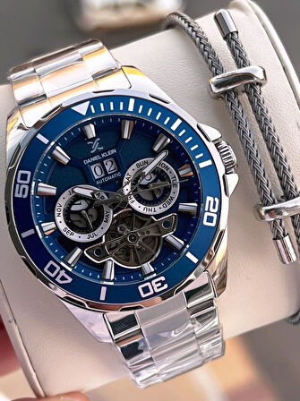 Daniel Klein Otomatik Mekanizma Takvimli Kadran Kadranlı 2 Yıl Garantili Erkek Kol Saati OTM.13754.6