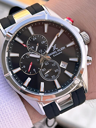 Daniel Klein Silikon Kordon İtalyan Tasarım Bileklik Hediyeli 2Yıl Garantili Erkek Kol Saati 10691.1