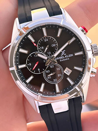 Daniel Klein Silikon Kordon İtalyan Tasarım Bileklik Hediyeli 2Yıl Garantili Erkek Kol Saati 10691.1