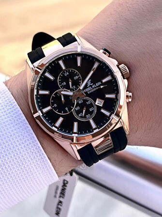 Daniel Klein Silikon Kordon İtalyan Tasarım Bileklik Hediyeli 2Yıl Garantili Erkek Kol Saati 10691.4