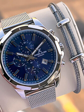 Daniel Klein Hasır Kordon İtalyan Tasarım Bileklik Hediyeli 2 Yıl Garantili Erkek Kol Saati E13356.2