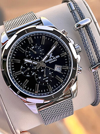 Daniel Klein Hasır Kordon İtalyan Tasarım Bileklik Hediyeli 2 Yıl Garantili Erkek Kol Saati E13356.1