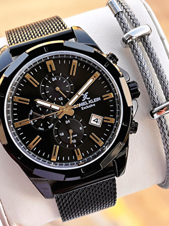 Daniel Klein Hasır Kordon İtalyan Tasarım Bileklik Hediyeli 2 Yıl Garantili Erkek Kol Saati E13356.5