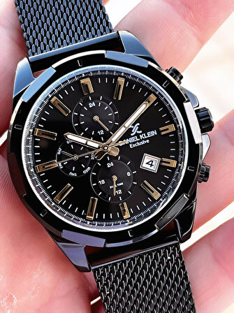 Daniel Klein Hasır Kordon İtalyan Tasarım Bileklik Hediyeli 2 Yıl Garantili Erkek Kol Saati E13356.5