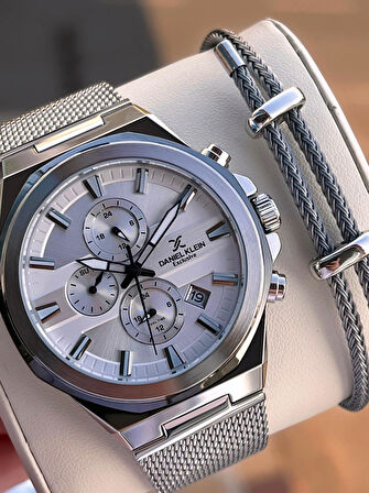 Daniel Klein Hasır Kordon İtalyan Tasarım Bileklik Hediyeli 2 Yıl Garantili Erkek Kol Saati E14234.1