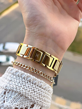 Daniel Klein Zincirli Kordon 3 Atm Suya Dayanıklı 2 Yıl Garantili Kadın Kol Saati+Bileklik S10052.4